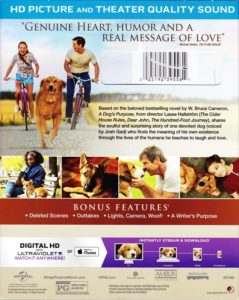 Dog's Purpose BD Back