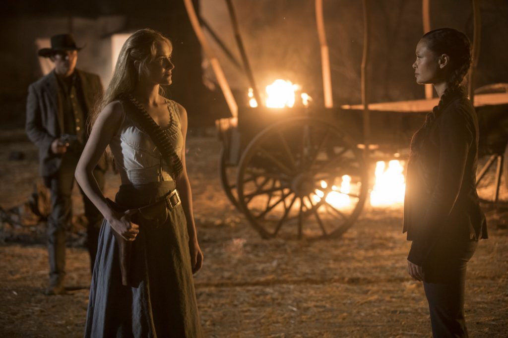 Westworld Photo: Evan Rachel Wood, Thandie Newton (Credit: John P. Johnson/HBO). Please note this is a promotional photo for press only.