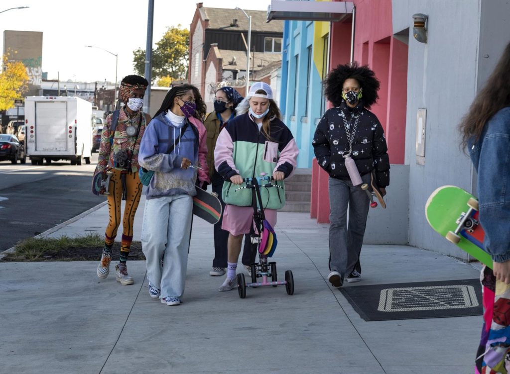 Pictured- Moonbear, Dede Lovelace, Rachelle Vinberg, Nina Moran and Ajani Russell photo credit, Stephanie Mei-Ling HBO_1-RS