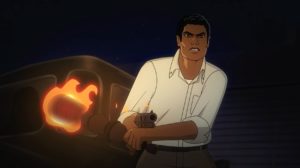 Ben discovers quickly that zombies are not fond of fire in Night of the Animated Dead. Dulé Hill (The West Wing, Psych), whose new series The Wonder Years premieres on ABC on September 22, provides the voice of Ben. Night of the Animated Dead arrives on Digital starting next Tuesday, September 21, and on Blu-ray Combo Pack & DVD on October 5.