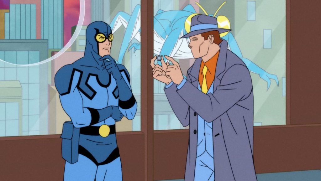 The Question discovers a clue to the mystery at hand as the unlikely duo – along with a few other super pals – attempt to foil the nefarious plans of Doctor Spectro. Matt Lanter (Timeless, Star Wars: The Clone Wars, 90210) stars as Blue Beetle alongside David Kaye (Last Week Tonight with John Oliver, He-Man and the Masters of the Universe) as The Question, and Tom Kenny (SpongeBob SquarePants) as Dr. Spectro. The Question discovers a clue to the mystery at hand as the unlikely duo – along with a few other super pals – attempt to foil the nefarious plans of Doctor Spectro. Matt Lanter (Timeless, Star Wars: The Clone Wars, 90210) stars as Blue Beetle alongside David Kaye (Last Week Tonight with John Oliver, He-Man and the Masters of the Universe) as The Question, and Tom Kenny (SpongeBob SquarePants) as Dr. Spectro.