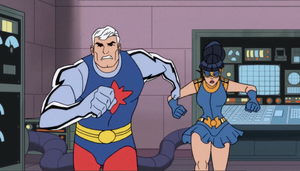 Super Heroes Captain Atom and Nightshade make their first appearance in the DC Showcase – initially under the spell of Dr. Spectro – in the Blue Beetle animated short. Jeff Bennett (Johnny Bravo, Curious George) voices Captain Atom and Ashly Burch (The Ghost and Molly McGee) gives voice to Nightshade. Super Heroes Captain Atom and Nightshade make their first appearance in the DC Showcase – initially under the spell of Dr. Spectro – in the Blue Beetle animated short. Jeff Bennett (Johnny Bravo, Curious George) voices Captain Atom and Ashly Burch (The Ghost and Molly McGee) gives voice to Nightshade.