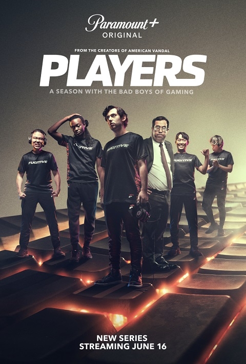 PLAYERS -- Micha Brooks as Chreamcheese, Da'Jour Jones as Organizm, Ely Henry as Kyle Braxton, Holly Chou as April Braxton, Youngbin Chung as Nightfall. Peter Thumwald as Foresite, Moses Storm as Guru, Noh "arrow" Doug-Hyeon as Bap, Matt Shively as Frugger, Michael "Miko" Ahn as Bgolbktofwtr, Dan Perrault as Paul (Fugitive GM) and Lance Lim as Tyrant in PLAYERS streaming on Paramount+. Photo: Parmount+©2021 CBS Studios. All Rights ReserveParamount+