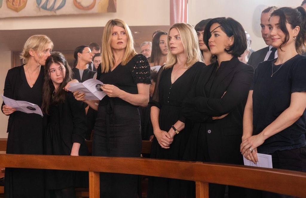Anne-Marie Duff, Saise Quinn, Sharon Horgan, Eva Birthistle, Sarah Greene and Eve Hewson in “Bad Sisters,” premiering globally August 19, 2022 on Apple TV+.