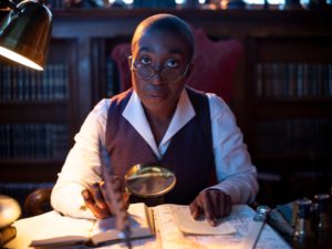The Sandman. Vivienne Acheampong as Lucienne in episode 109 of The Sandman. Cr. Laurence Cendrowicz/Netflix © 2022