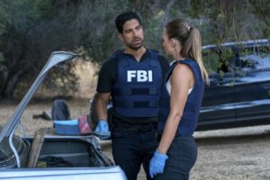 CRIMINAL MINDS - "Just Getting Started" - Adam Rodriguez as Luke Alvez and A.J. Cook as Jennifer 'JJ' Jareau in Criminal Minds episode 1, season 16 streaming on Paramount+, 2022. Photo Credit: Monty Brinton /Paramount+