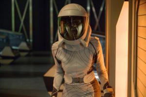 THE ARK -- Episode 101 -- Pictured: Christie Burke as Sharon Garnet -- (Photo by: Aleksandar Letic/Ark TV Holdings, Inc./SYFY)